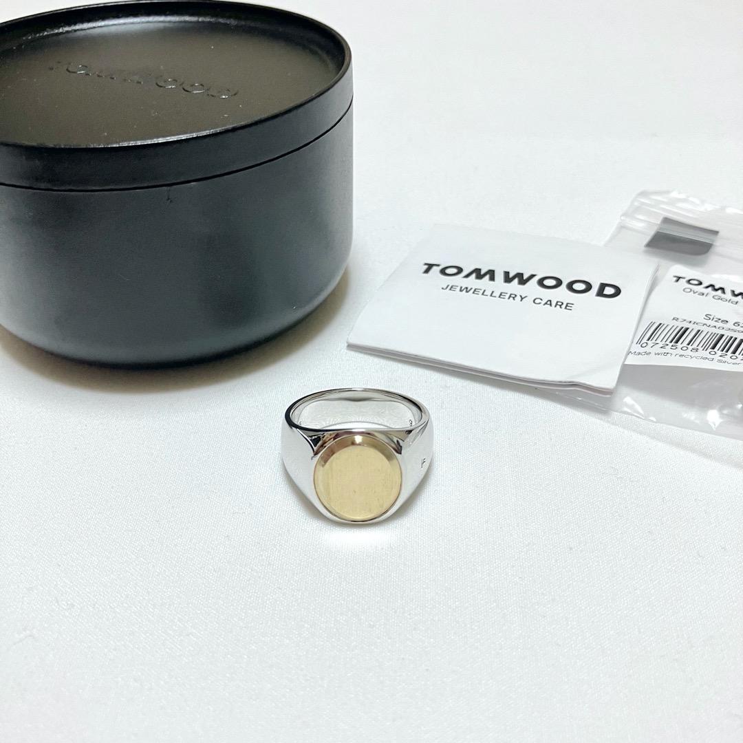 新品 62 TOMWOOD Oval Gold Top リング 指輪 6759