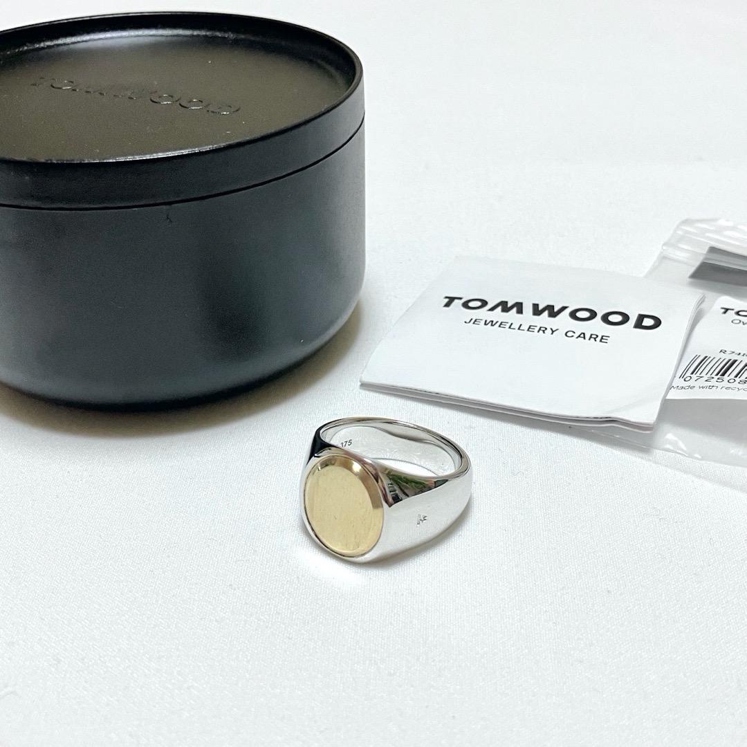 新品 62 TOMWOOD Oval Gold Top リング 指輪 6759