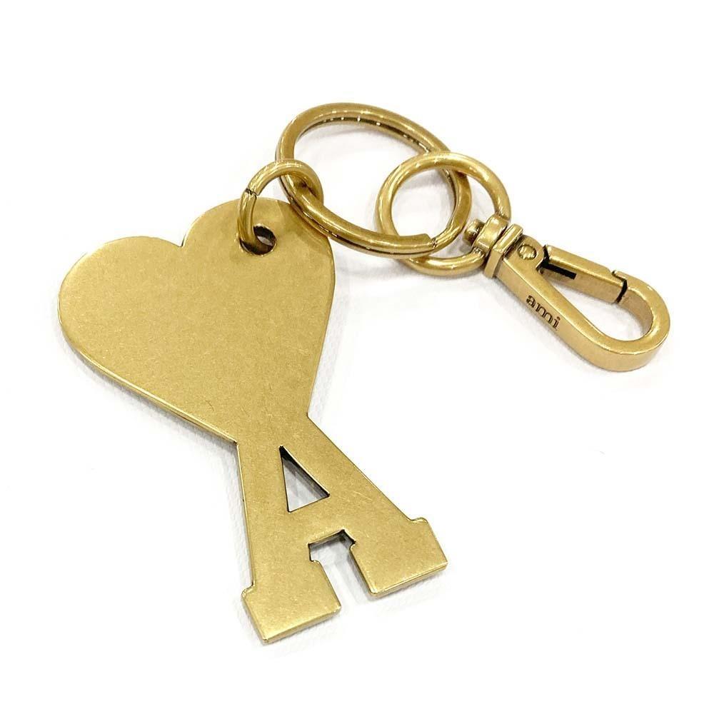 ★AMI PARIS★ Army Keyring UKR907 369 907 Vibrated Silver Ami De Coeur Hook Keyring | AMI PARIS