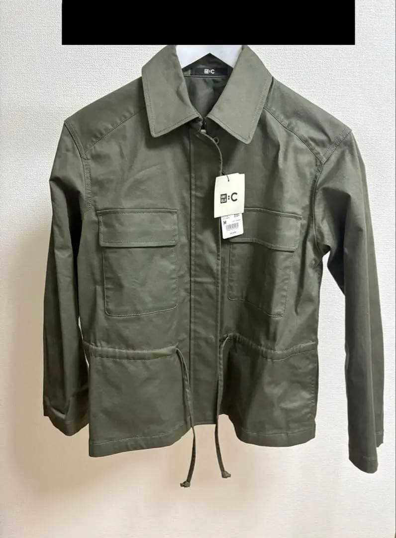 UNIQLO ユニクロ コットンブレンドドローストリングジャケット オリーブ色