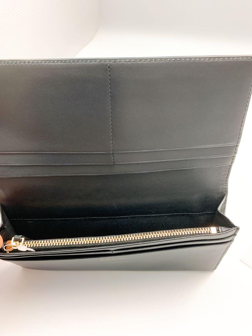 【新品】ポールスミス かぶせ長財布 フラップ長財布　マルチストライプ　羊革 新品】ポールスミス かぶせ長財布 フラップ長財布 マルチ