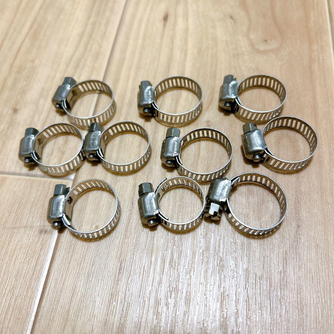 ❤️ホースバンド ユーロタイプ ステンレス製 外径12mm～20mm 10個