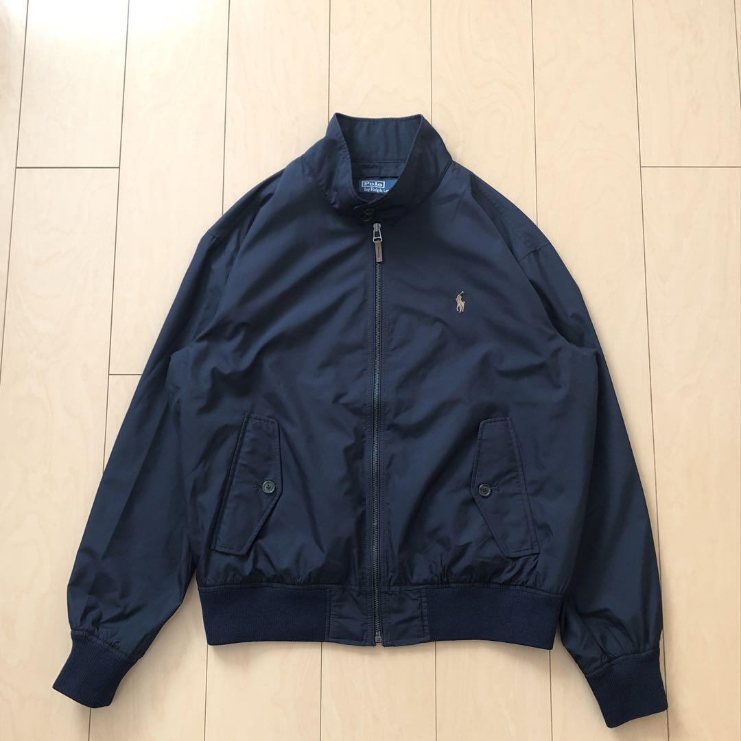 ポロ ラルフローレン ナイロンブルゾン ネイビー XL スイングトップ