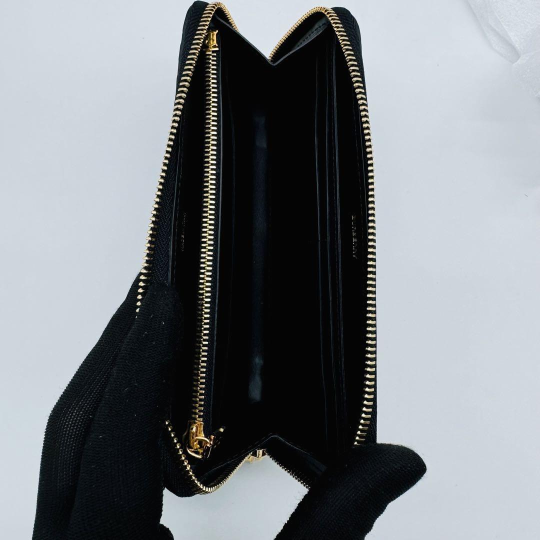 美品 BURBERRY TBロゴ 長財布 ラウンドジップ ブラック 302 美品 BURBERRY TBロゴ 長財布 ラウンドジップ ブラック 302