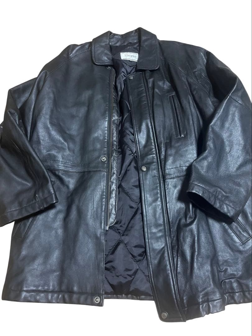 Dopio羊革レザーコートキルティングジャケットLLサイズ