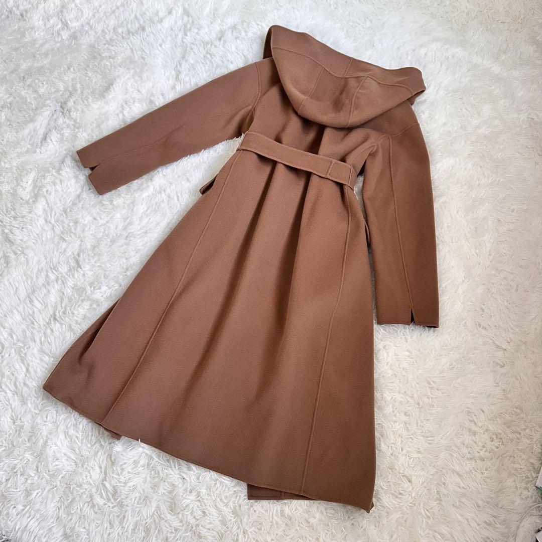 S MaxMara クチートアマーノ★ バージンウール フーディコート★フード S MaxMara クチートアマーノ☆ バージンウール フーディコート