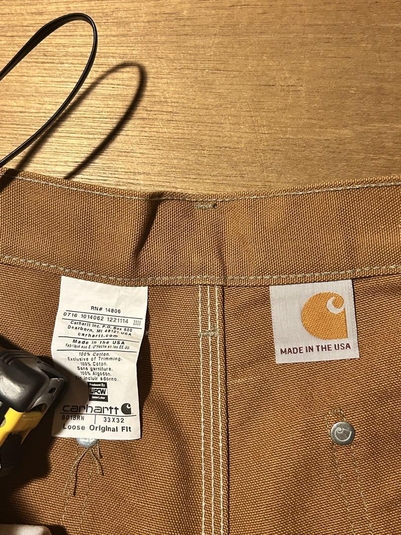 Carhartt ダブルニー ワークパンツ ブラウン USA製