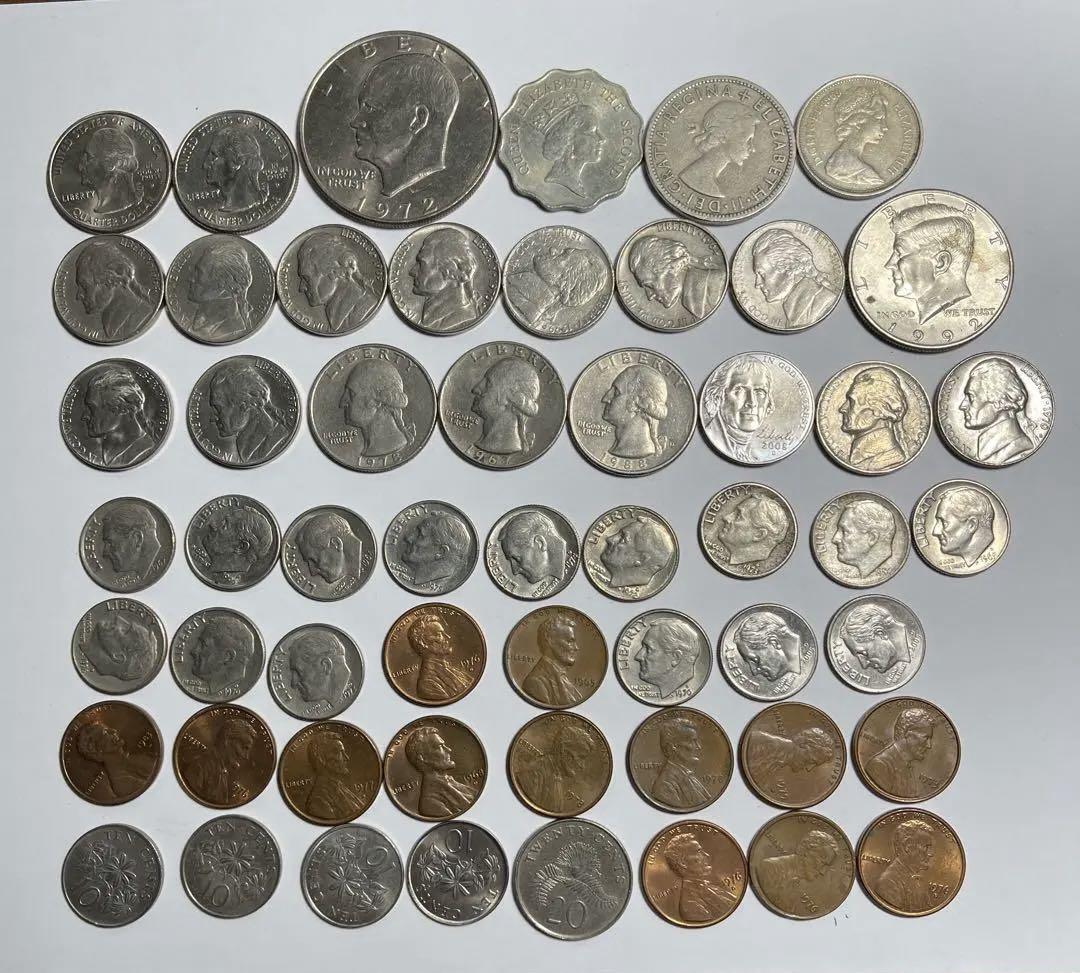 アメリカ旧硬貨セット。 アメリカ イギリス旧硬貨セット⭐︎まとめ売り - メルカリ