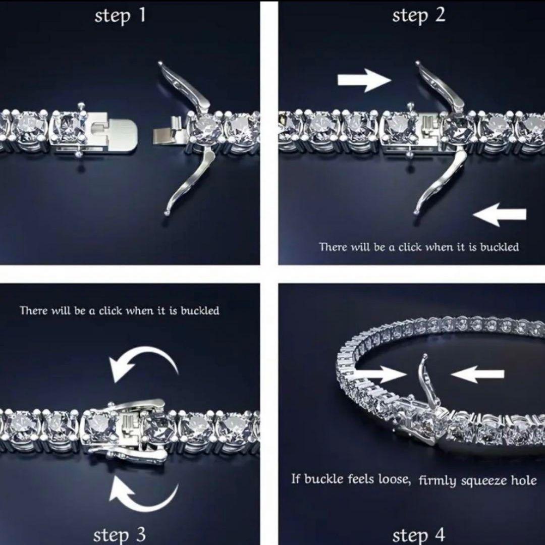 【待望の再入荷】モアサナイト12.5ct×S925 テニスチェーンネックレス