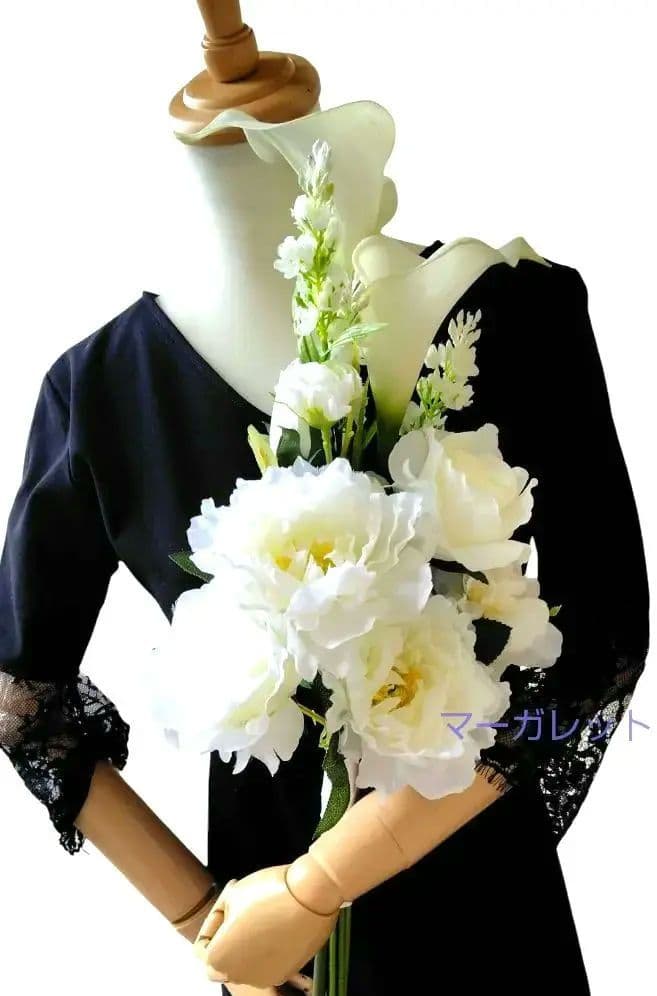 ウェディングブーケ　アームブーケ カラーブーケ 　前撮り　和装ブーケ　造花ブーケ