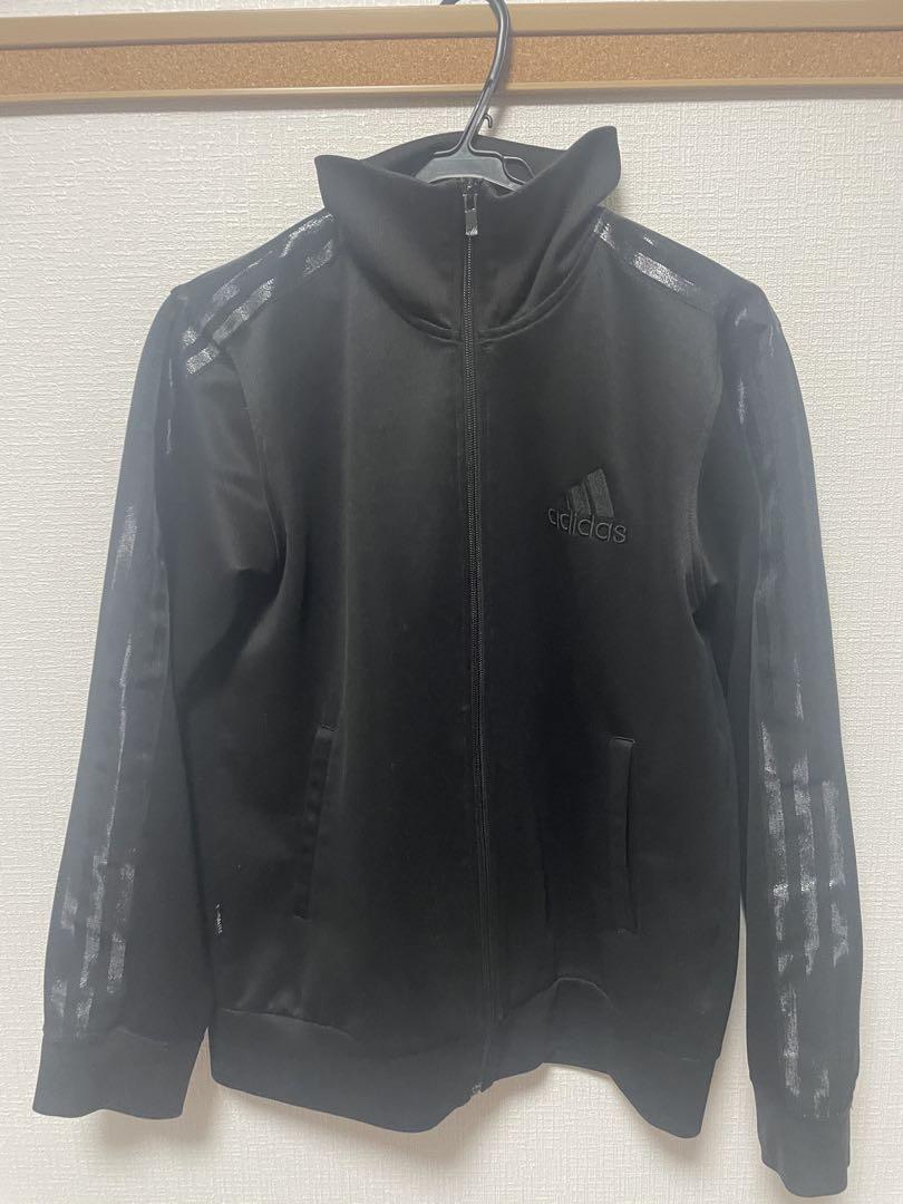 adidas ブラック ジャージ ジャケット　古着