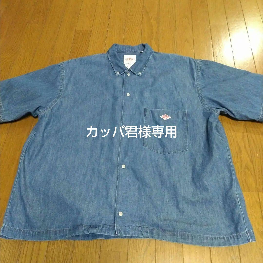 カッパ君ページ　DANTON/ダントン　半袖シャツ　デニムブルー　36