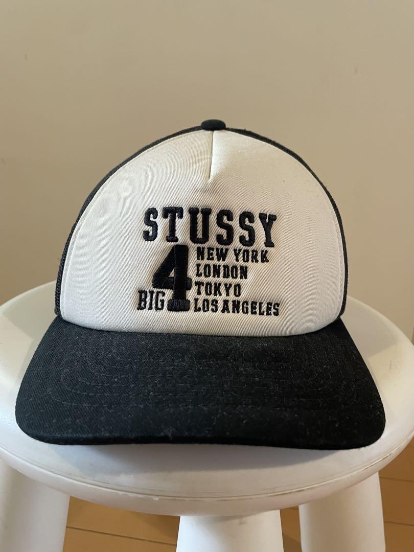 STUSSY メッシュキャップ ホワイト/ブラック