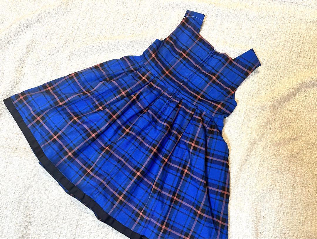 新品　メゾピアノアリスモチーフ　チェックワンピース　サイズ120
