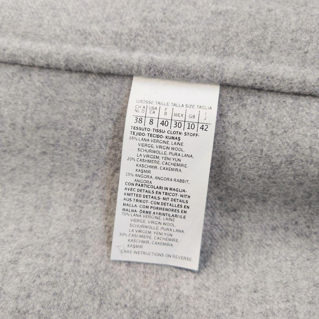 Max Mara　ヴァージンウールカシミヤアンゴラ ダブルフェイスコート　グレー Max Mara ヴァージンウールカシミヤアンゴラ ダブルフェイス