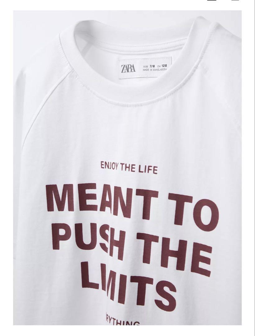 ZARA ギターリカデラフエンテ プリントテキストジャケット 新作 新品】ZARA kids テキストプリントTシャツ 152サイズ - メルカリ