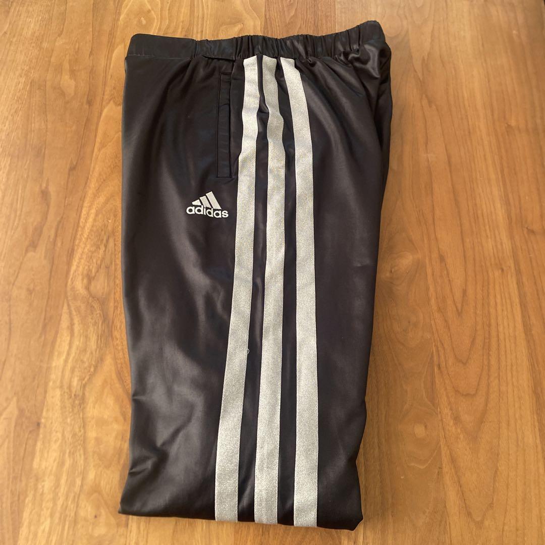 00s Adidas トラックパンツ ジャージ Tech ラメ 光沢 極太