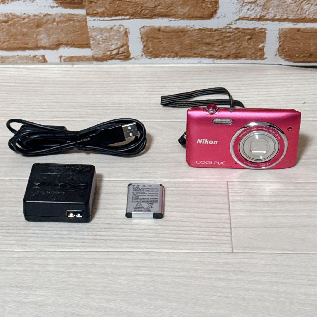 Nikon デジタルカメラ COOLPIX S3500 2005万画素 ピンク