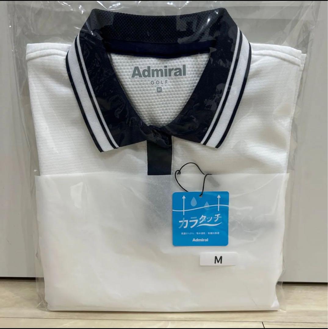 【新品】Admiral／アドミラル ゴルフ カラタッチワンポイントポロシャツ M