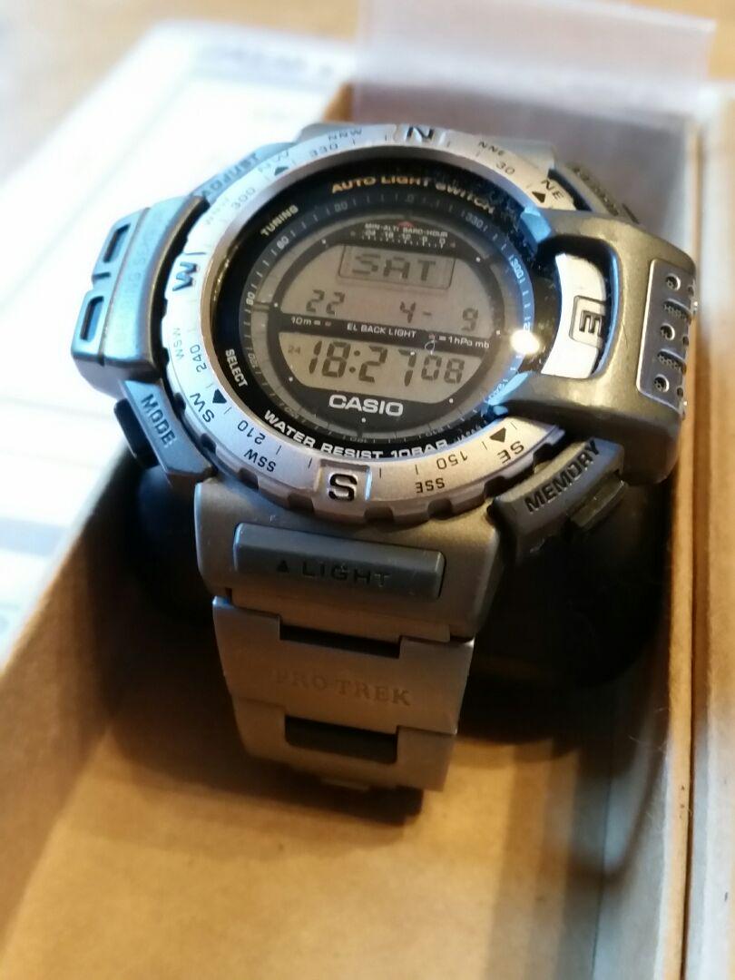 人気定番新作 激レア良品 ハンティングワールド×CASIOプロトレックPRT-420チタン取説 WPorV-m35394601766 新作品質保証