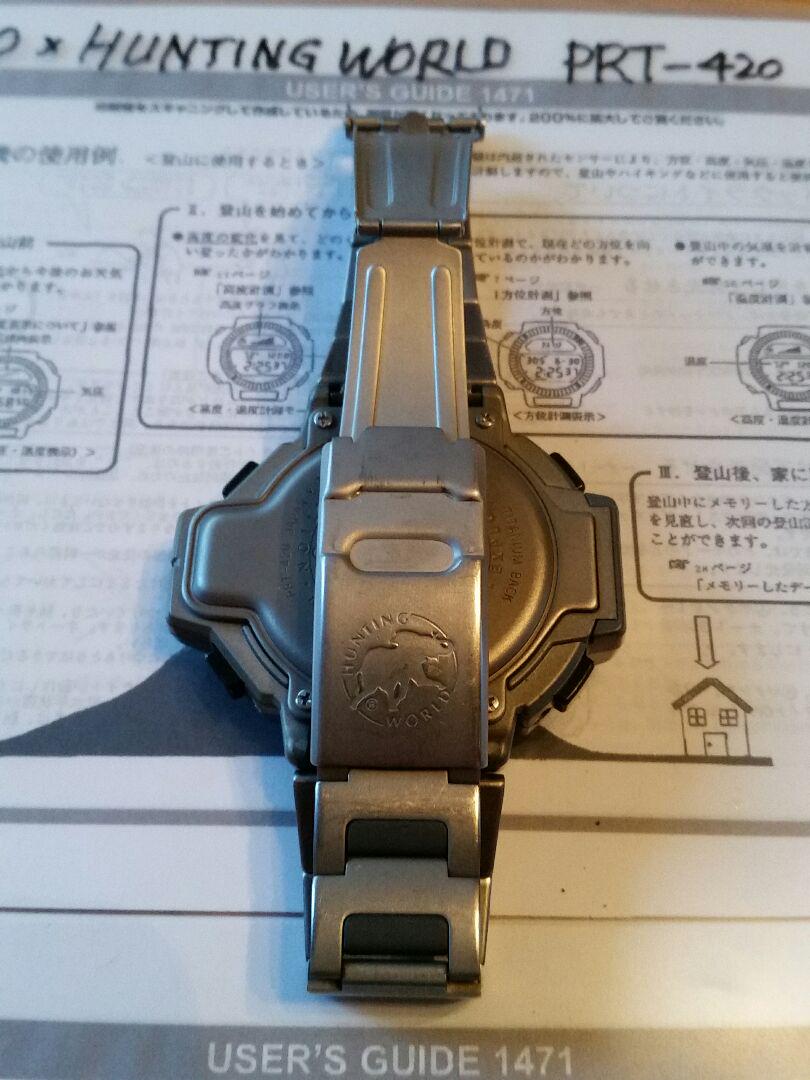 人気定番新作 激レア良品 ハンティングワールド×CASIOプロトレックPRT-420チタン取説 WPorV-m35394601766 新作品質保証