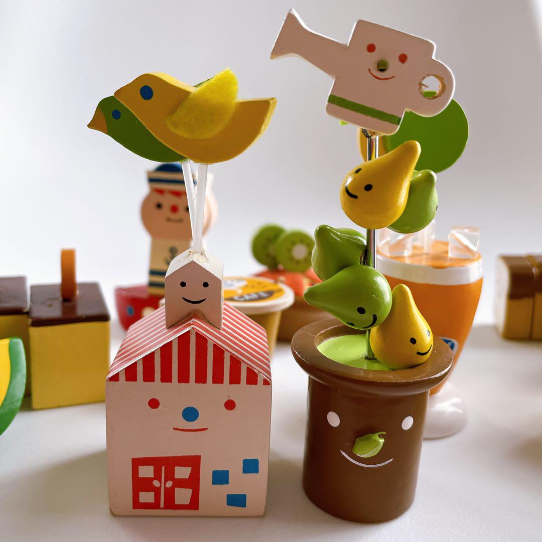 デコレ 木製 マグネット カードスタンド クリップ レトロ レア かわいい