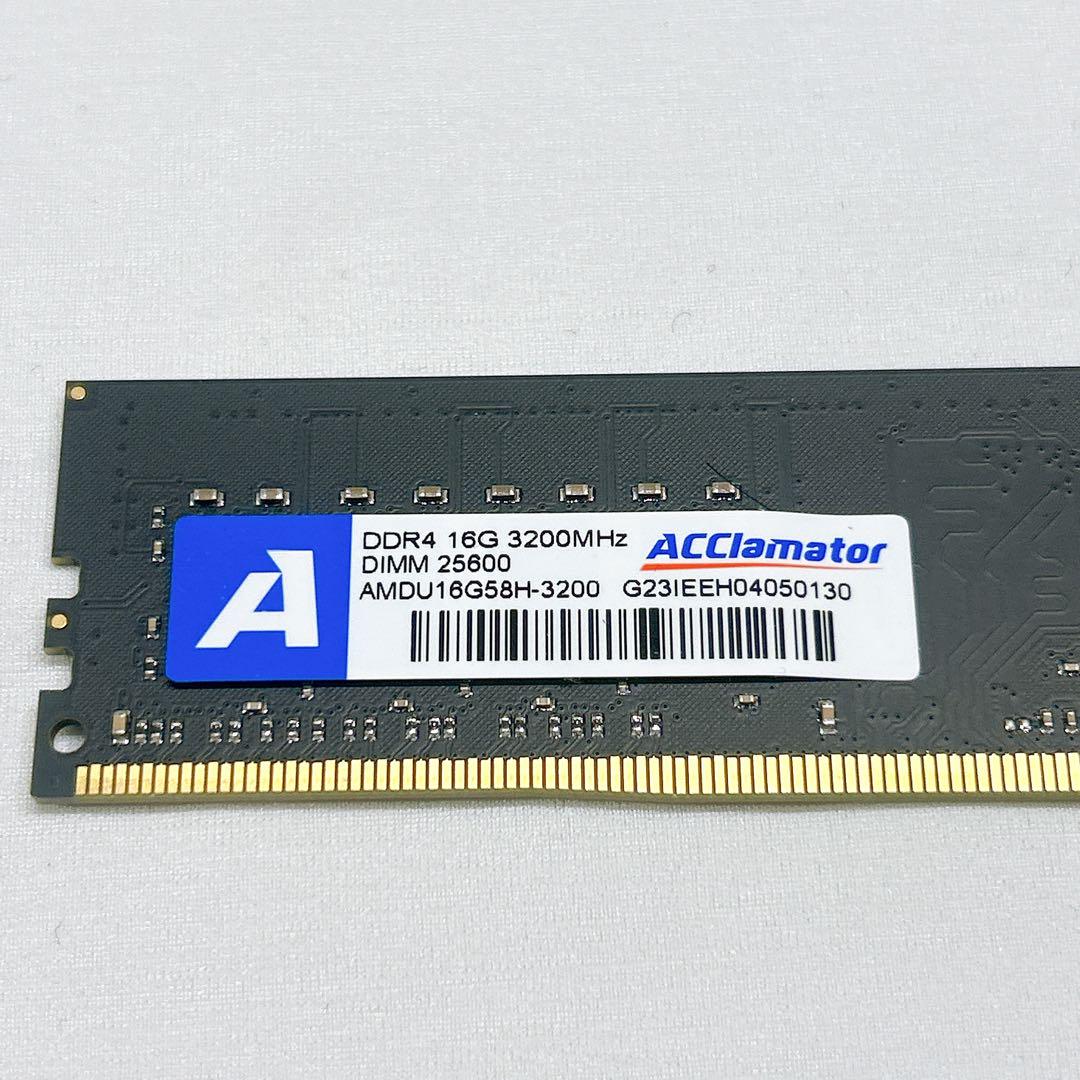 ACClamator プレミアムメモリーモジュール 16GB x 1枚 デスクトップPC用 メモリモジュールAcclamator