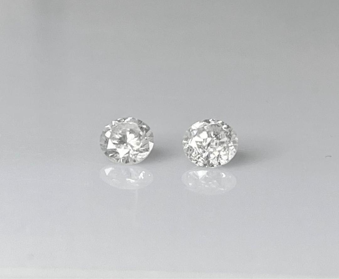 セット価格ＰＴ天然ダイヤモンドピアス 計０．８ｃｔ