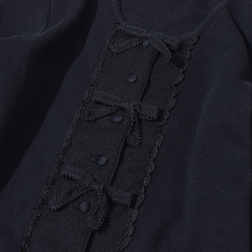 ワンダフルワールド カネコイサオ レース チュール リボン カーディガン 黒 ワンダフルワールド カネコイサオ レース チュール リボン カーディガン 黒