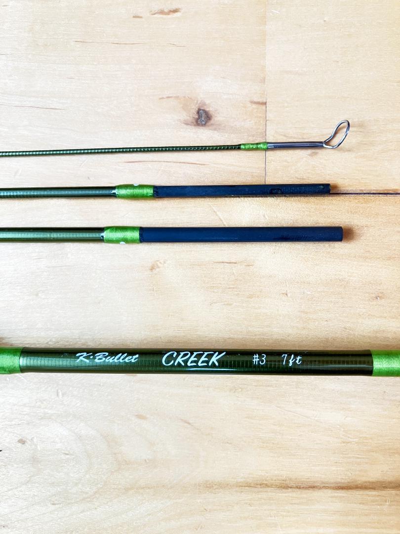 K.BULLET CREEK　♯3 7ft フライロッドセット 専用ケース付き