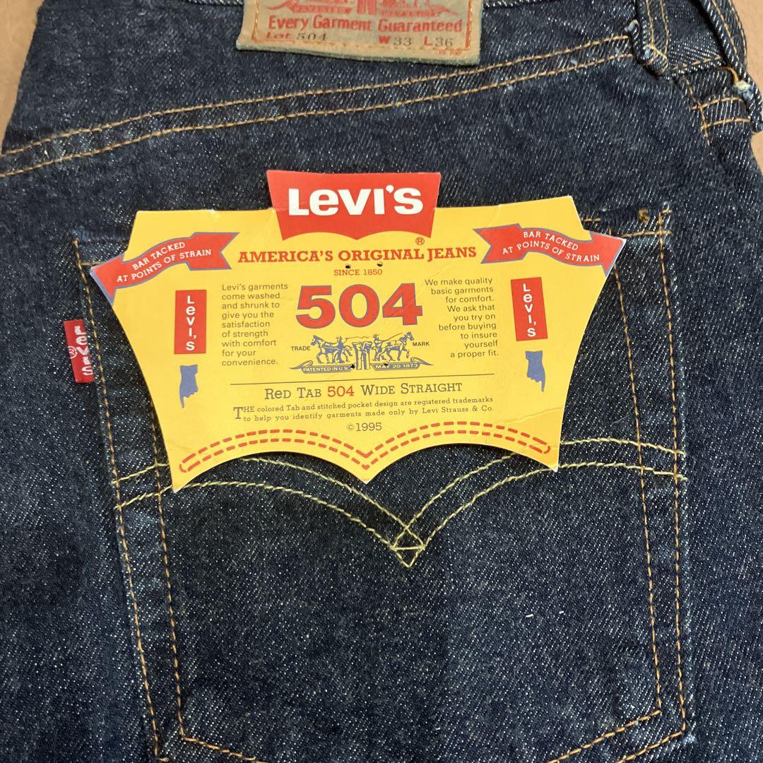 新品Levi's 504 ワイドストレートデニム W33 L36