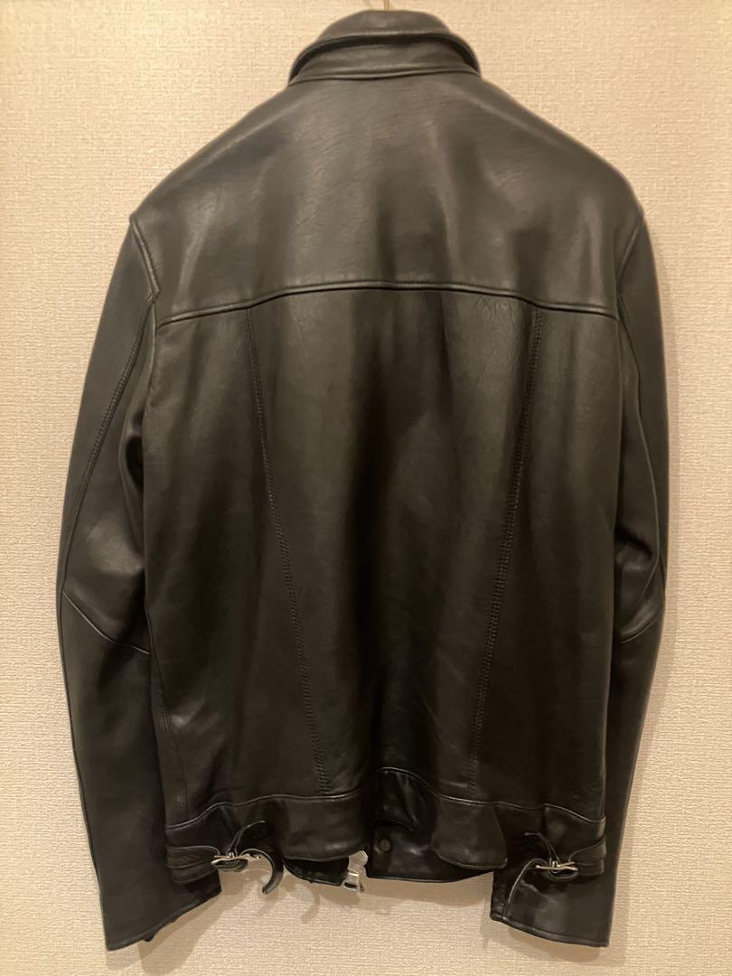 【美品】ナノユニバース ライダースジャケット ラムレザー サイズL