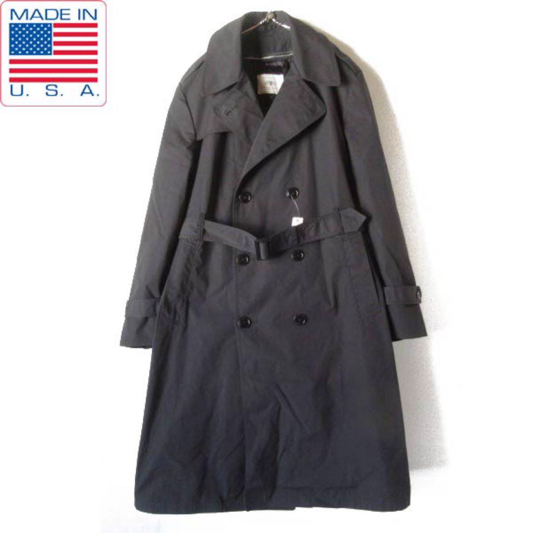 MILITARY 実物 USED 米軍 U.S. NAVY ブラックトレンチコート