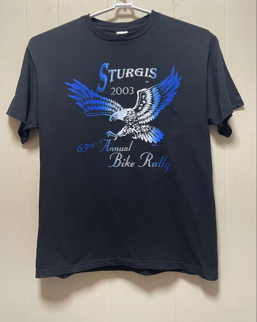 STURGIS2003コピーライト古着T、L 両面ハーレーダビットソンバイカー