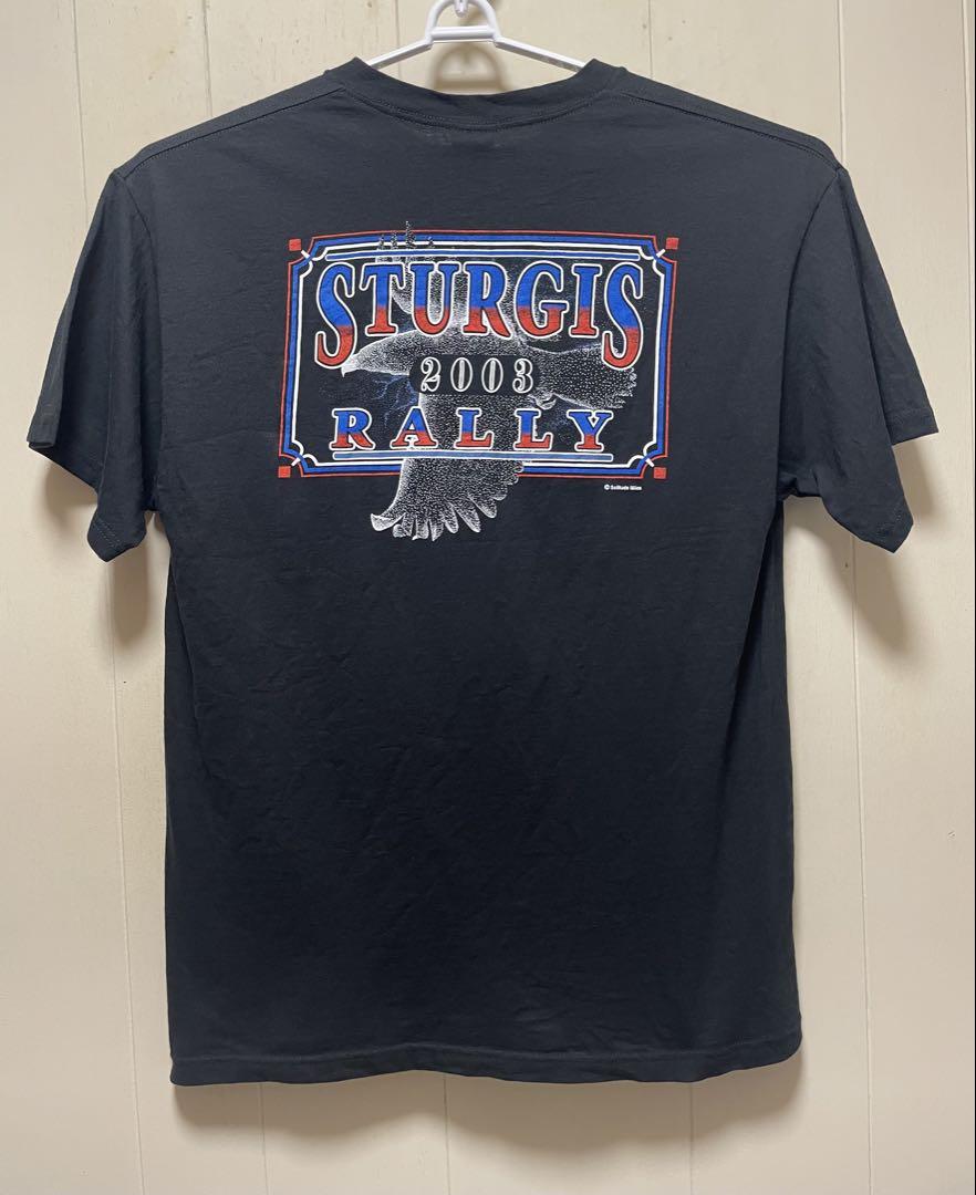STURGIS2003コピーライト古着T、L 両面ハーレーダビットソンバイカー