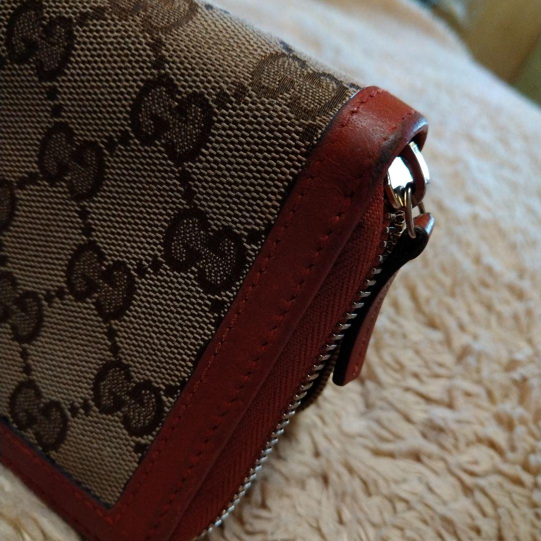GUCCI GGロゴ長財布 オレンジ/ベージュ