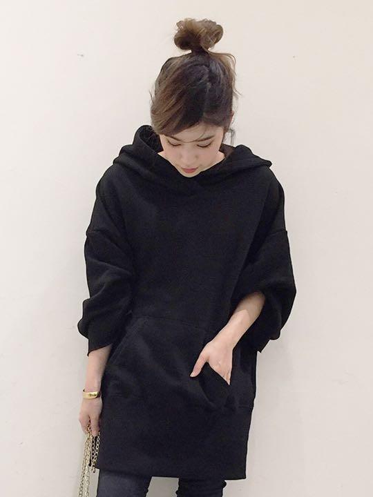 代引可】 AP STUDIO Hoodedプルオーバー Appartement ◇ブラック ネット通販サイト あずき様専用★ap studio ロングスカート