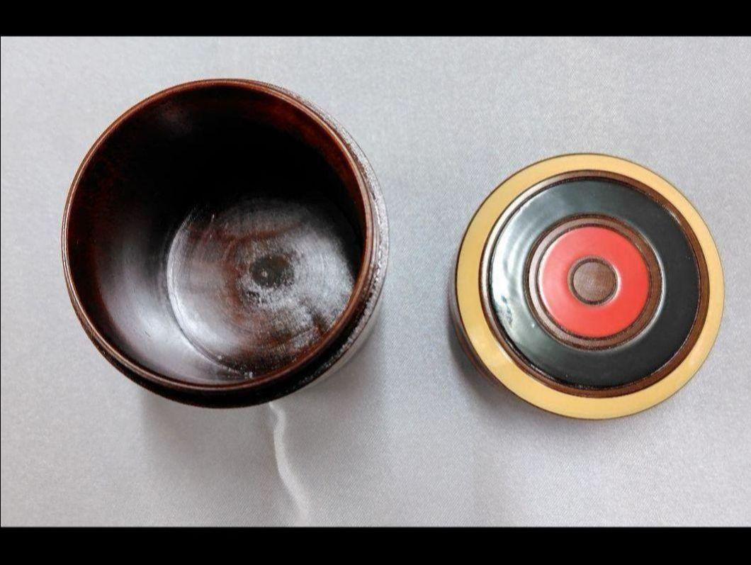 煙草入れ　独楽塗り　茶道具　昭和レトロ　煎茶　新品　未使用品　【稀少品】