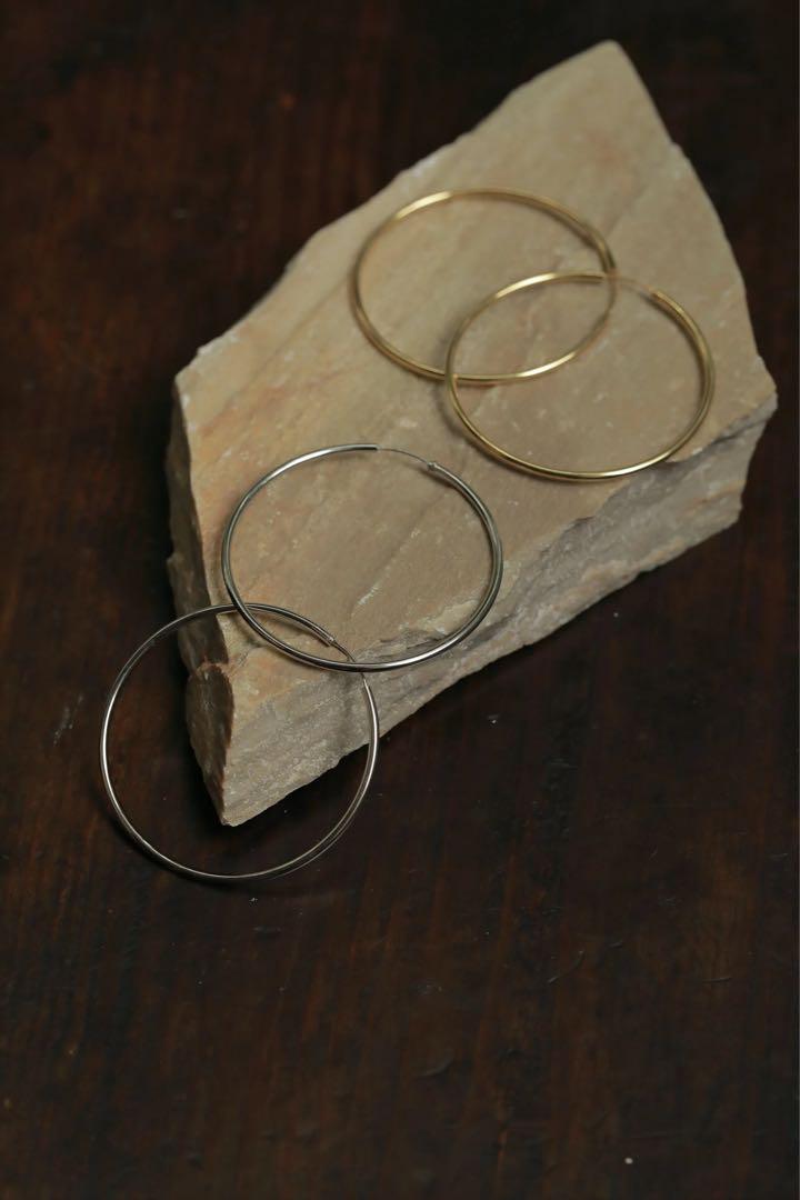 louren big hoop pierce silver