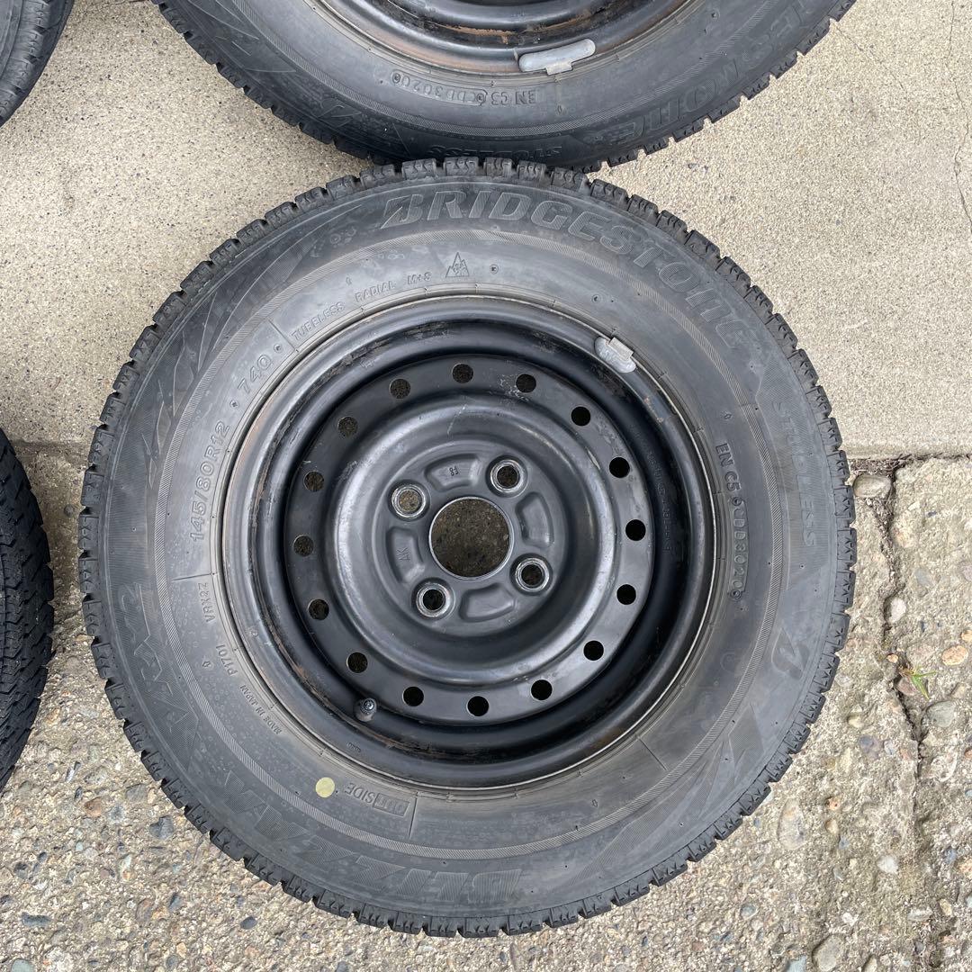 ダイハツ純正12インチスチールホイール　ブリヂストン スタッドレス4本セット