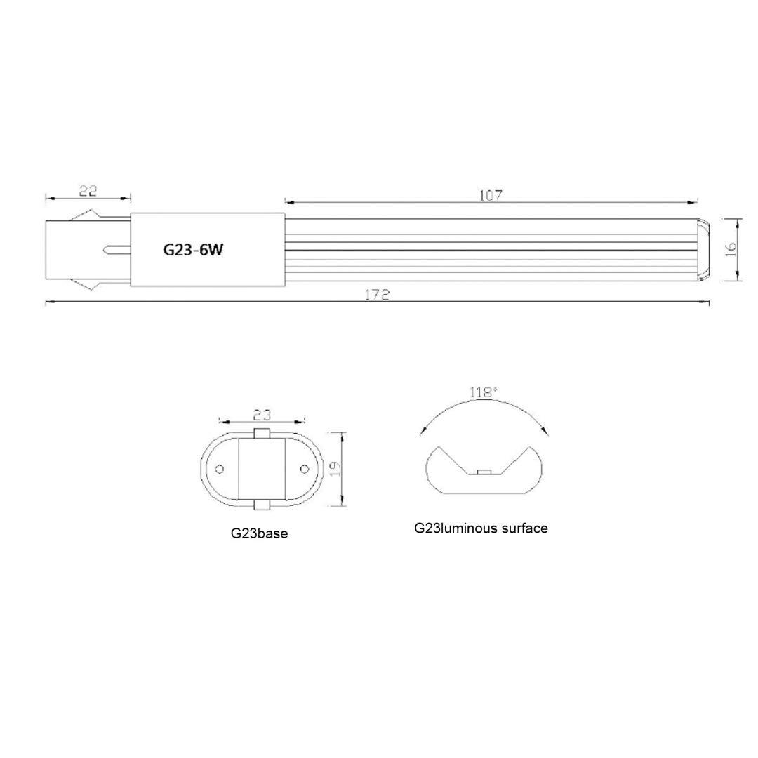 コンパクト蛍光灯 コンパクトランプ LED蛍光灯 消費電力 暖白 G23 MARWIL-DEMENAGEMENTS_CH