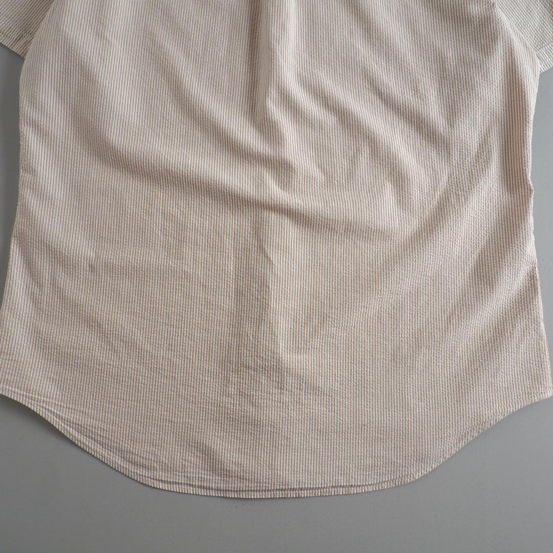 日本に ラルフローレン 正規品 シアサッカーシャツ 半袖 ベージュ 美品 トップス