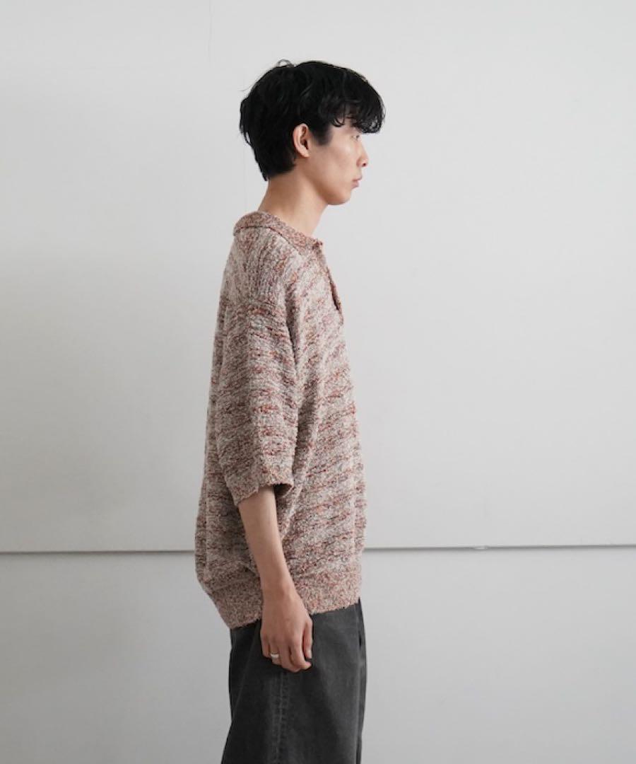 reverve 半袖スキッパーポロシャツcrepuscule クレプスキュール
