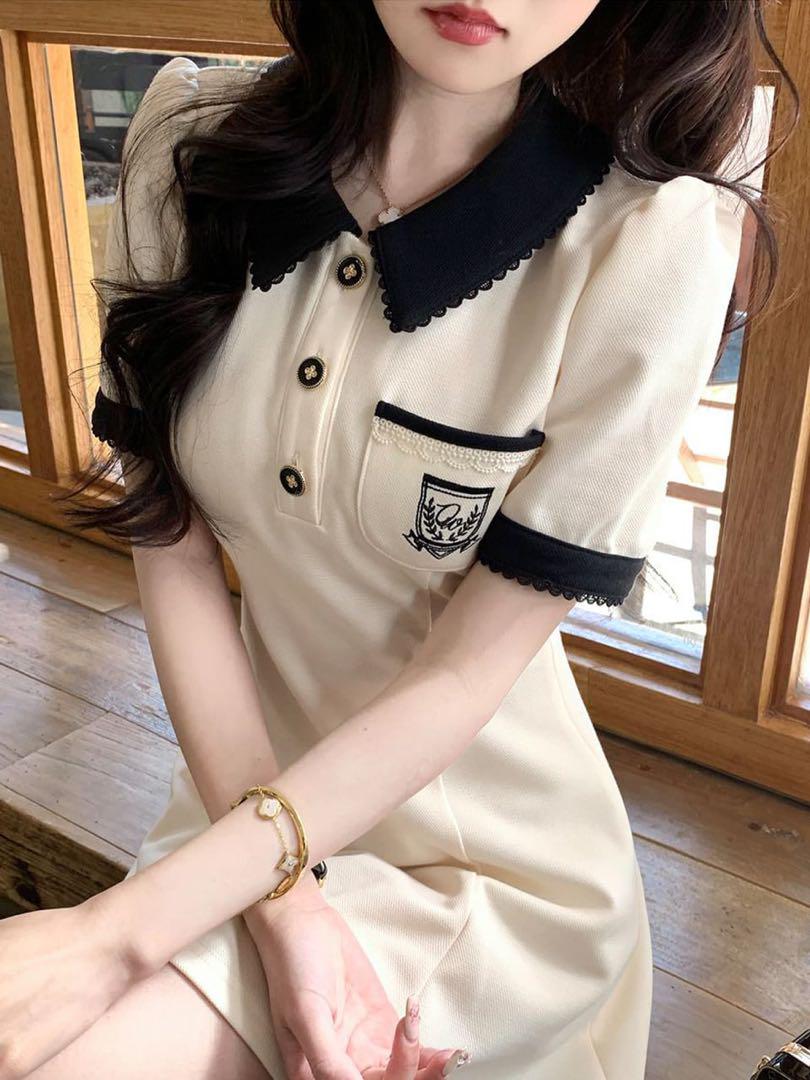 新品 M 白 ホワイト 韓国 ワンピース ミニ キャバドレス 半袖 ミニ 可愛い