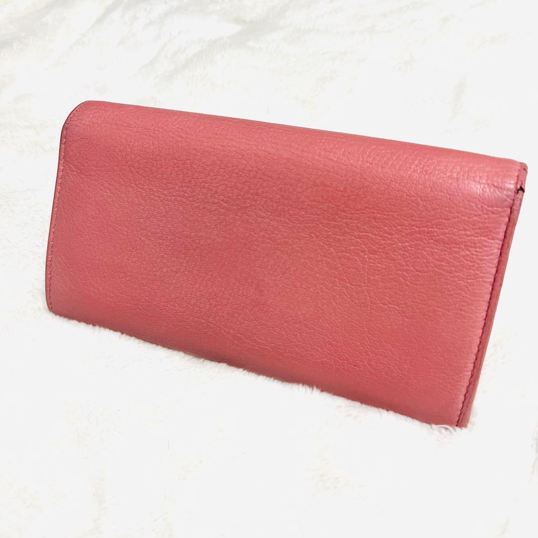 【良品】CHANEL シャネル ラッキーフラワー 長財布 ピンク ギャランティ付 画像2