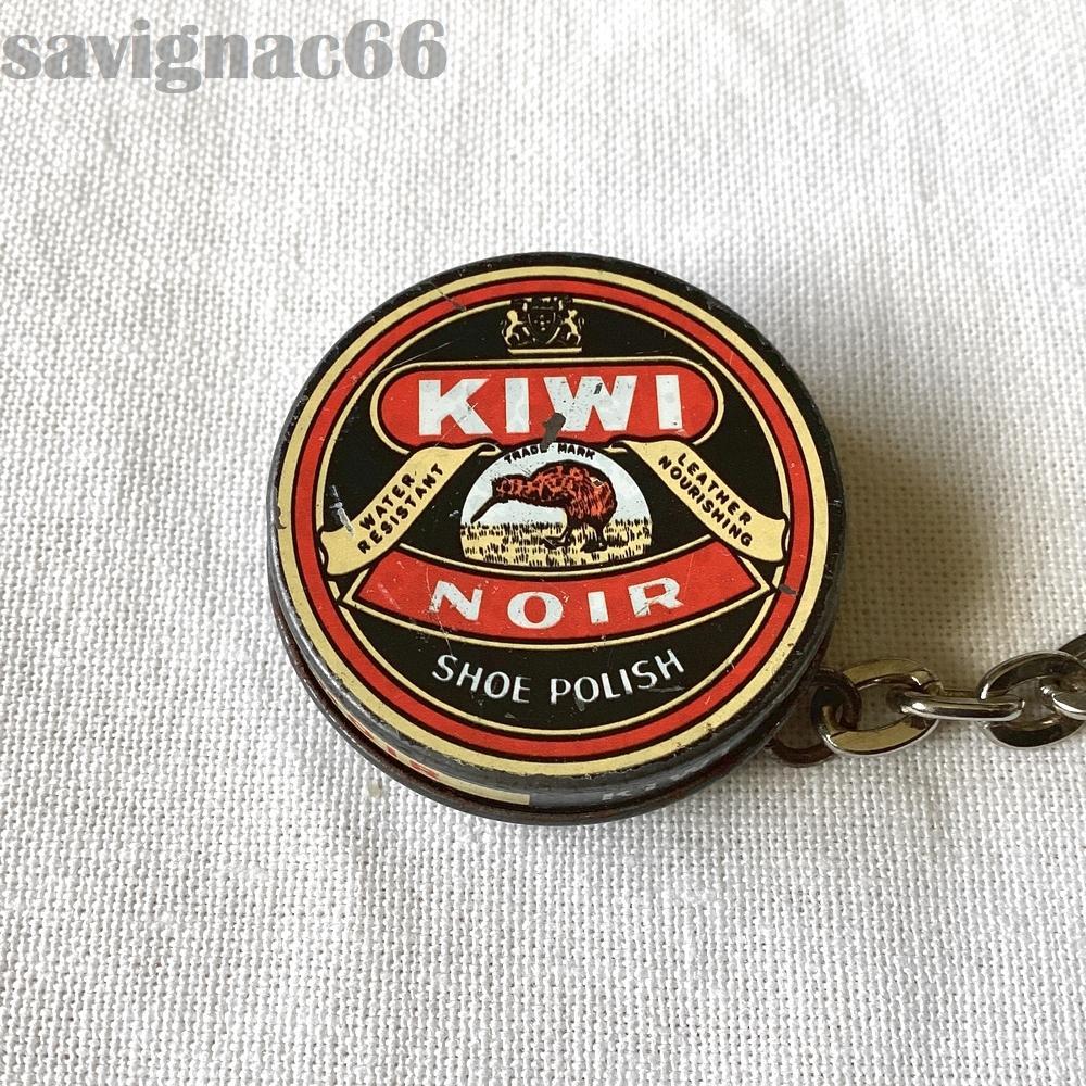 60s フレンチキーホルダー メタル 缶 KIWI 靴クリーム ワックス
