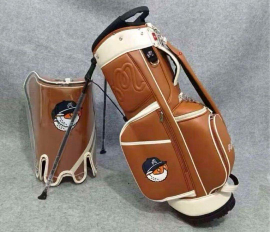 マルボンゴルフ malbon golf キャディバッグ スタンド型バッグ 茶色