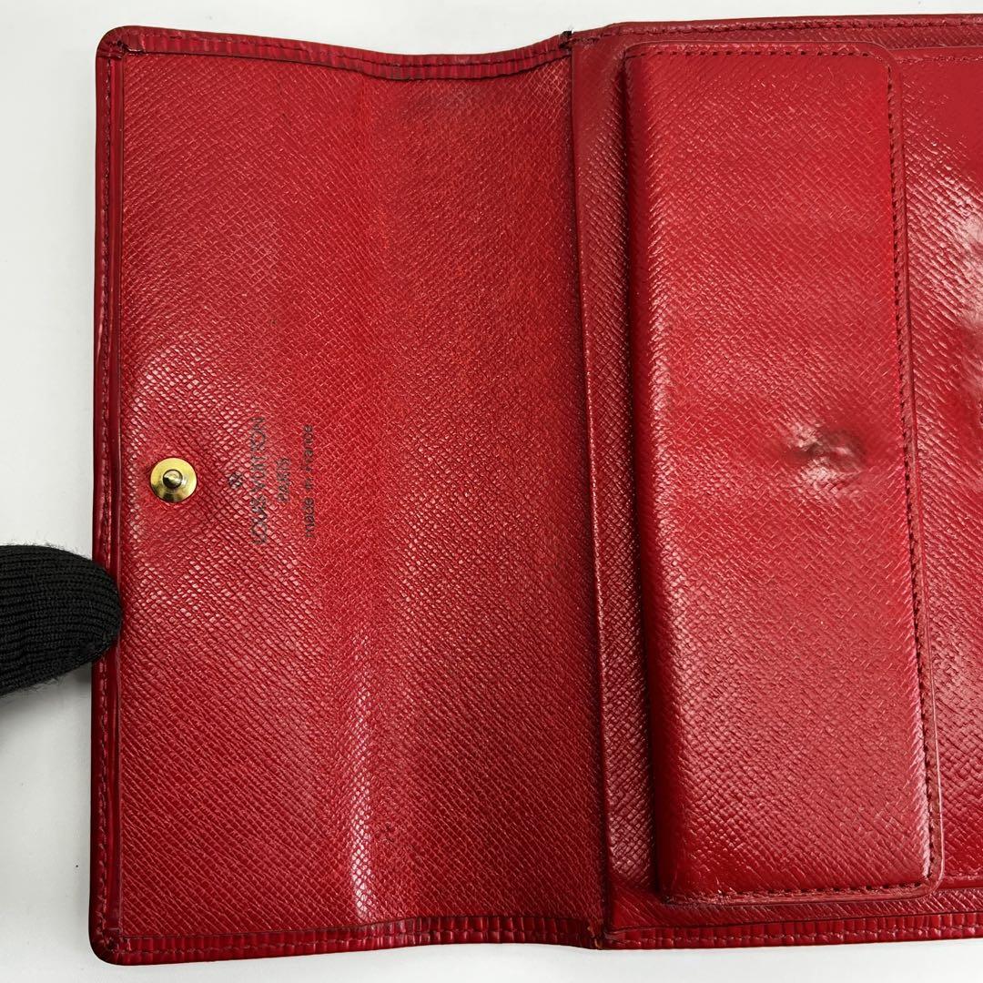 保管品　ルイヴィトン　エピ　ポルトモネビエ　トレゾール　折り財布 LOUIS VUITTON ルイヴィトン エピ ポルトトレゾール 折り財布