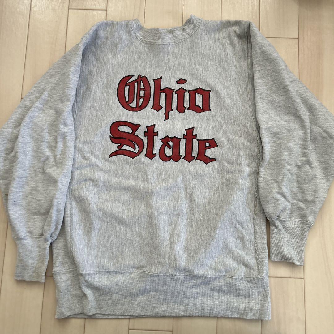 2XL Champion リバースウィーブ Ohio オハイオ VINTAGE 90s CHAMPION REVERSE WEAVE SWEAT -OHIO STATE
