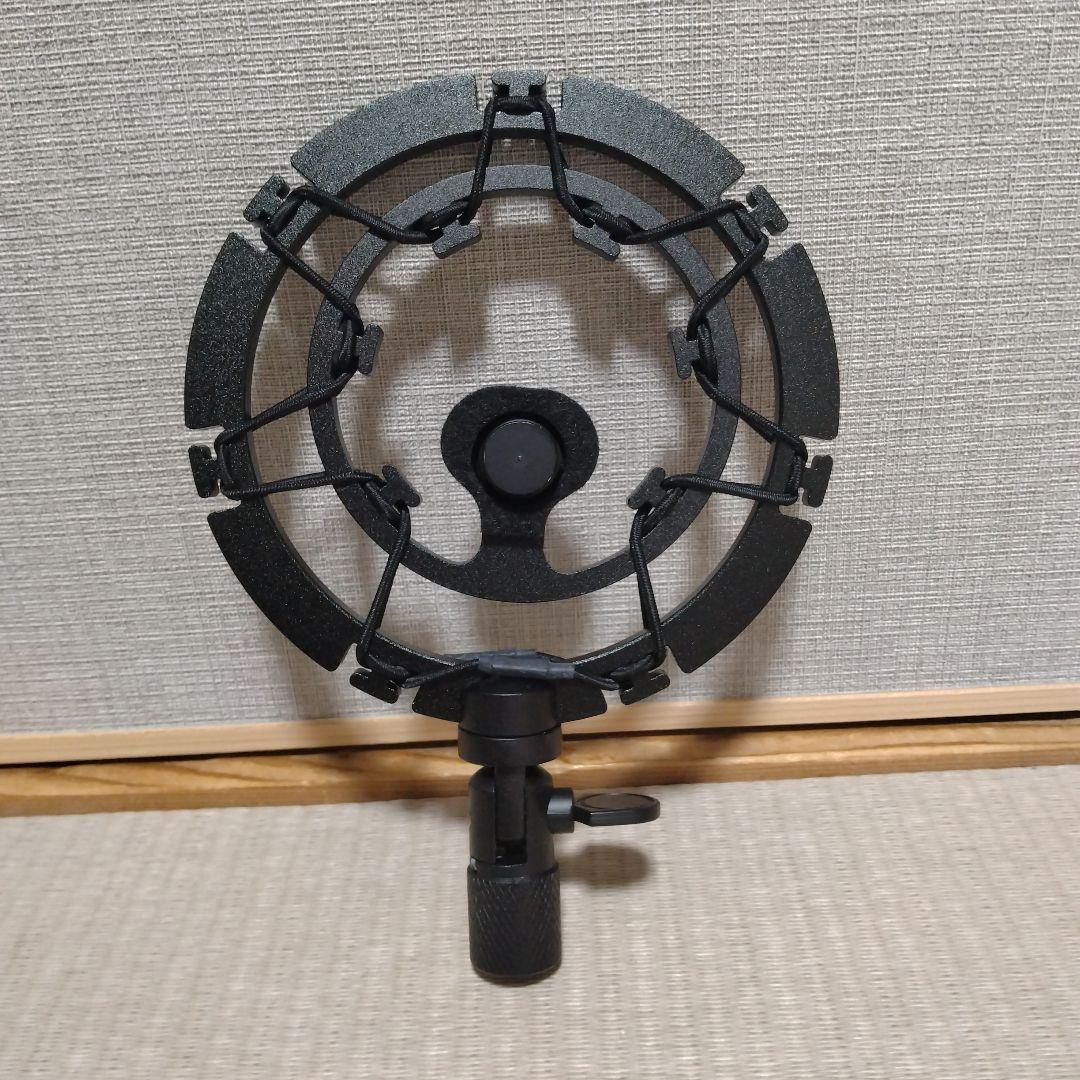 ✨Auphonix ショックマウント マイク用 ブラック マイク 保護